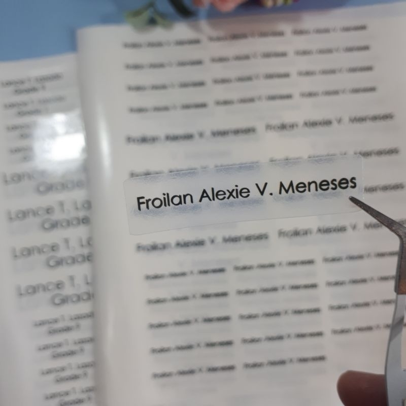TransparentWaterproof GLOSSY Customized Name Stickers For Books ...