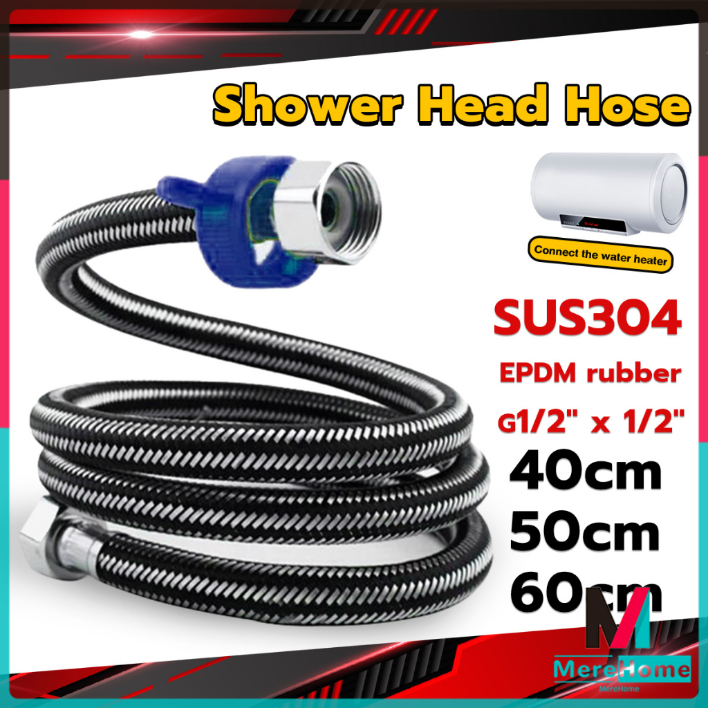 304 Stainless Steel Shower Head Hose Long Bathroom Toilet Extension ...