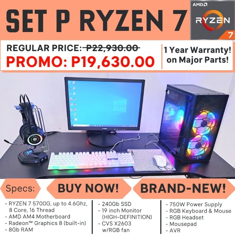 AMD Ryzen 7 Computer Set | Shopee Philippines