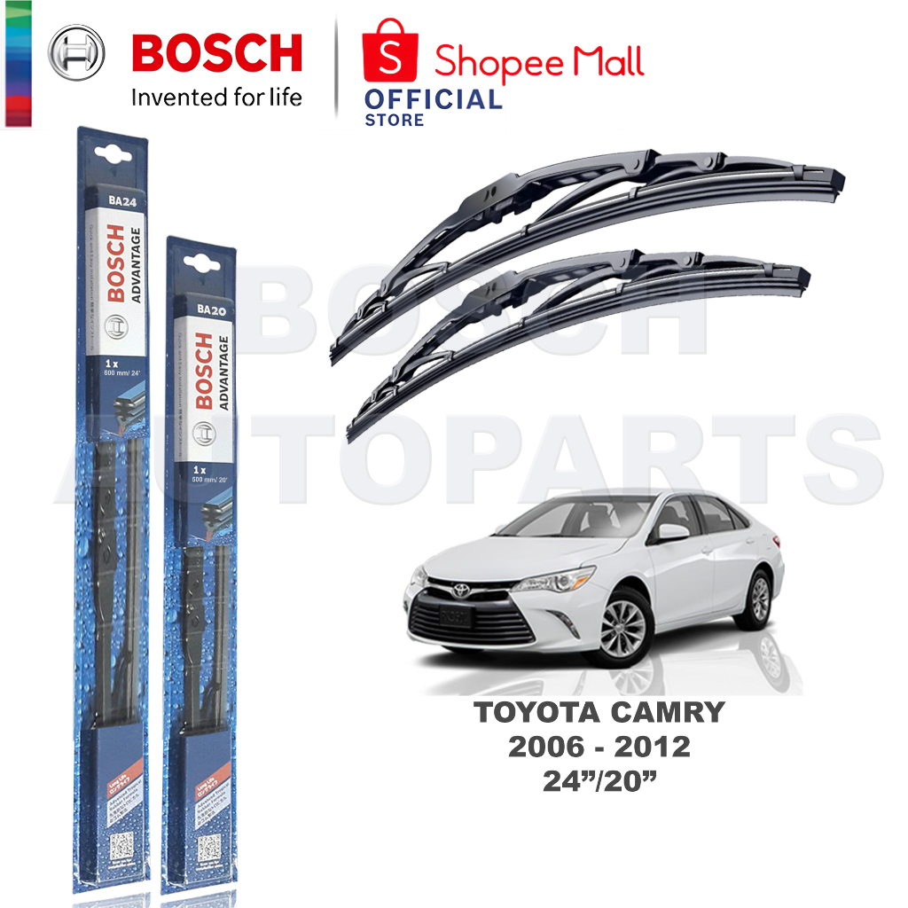 Bosch Advantage Wiper Blade Set For Toyota Camry 2006-2012 (24"/20 ...