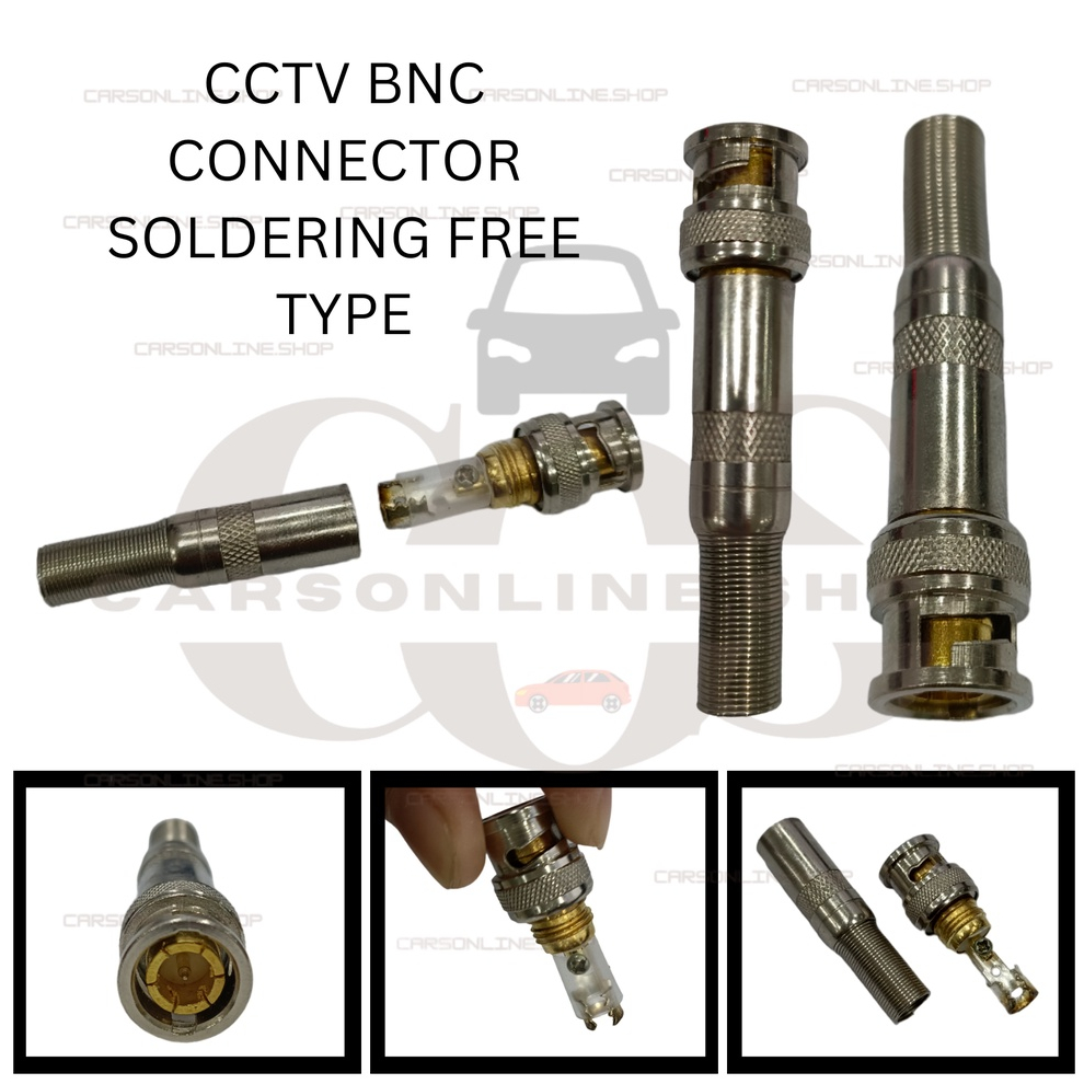 COS BNC Connector Gold (screw type) for CCTV Coaxial RG59 and RG6 ...