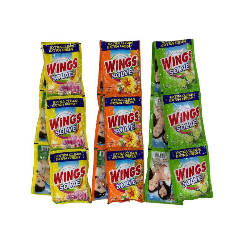 Wings Solve Powder Detergent 60g X 6 Shopee Philippines