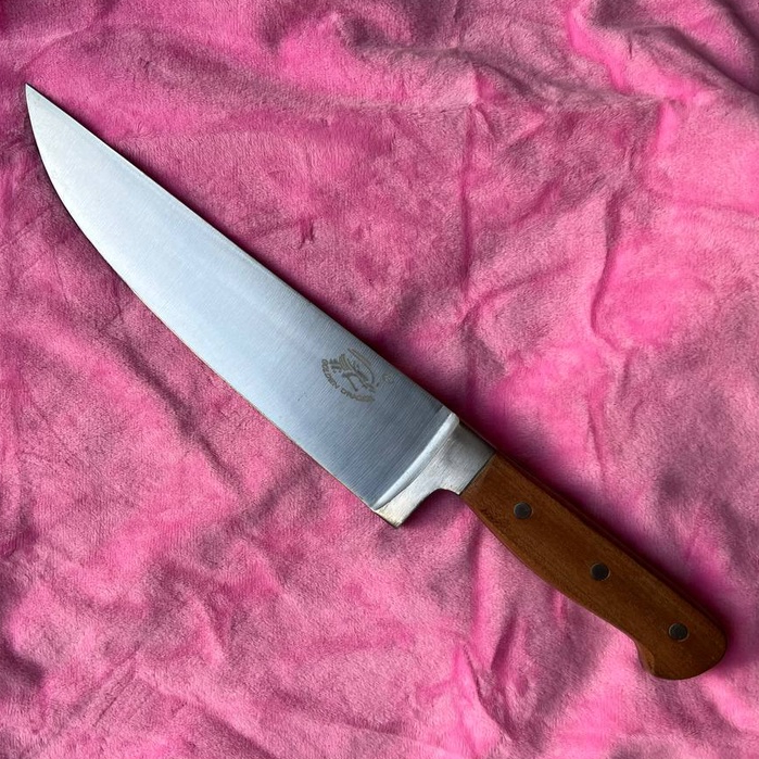 10" Inches Kitchen Tessin Chef Knife with Solid Mahogany Wood Handle