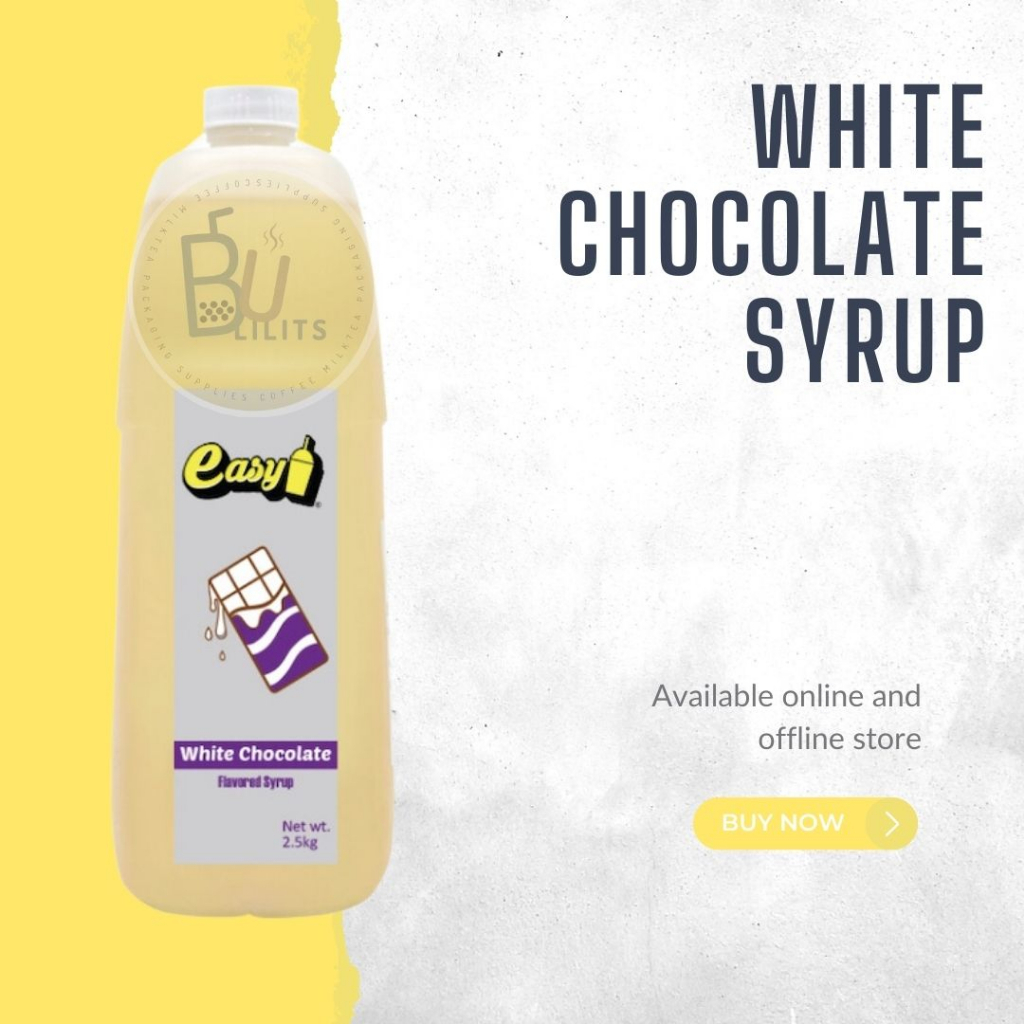 EASY BRAND White chocolate flavored syrup 2.5kg Shopee Philippines