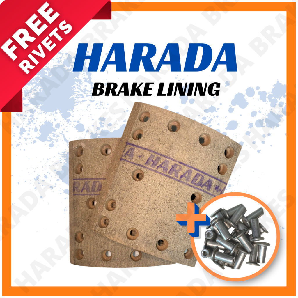 Harada Brake Lining HOWO REAR by Harada Brakes with FREE RIVETS
