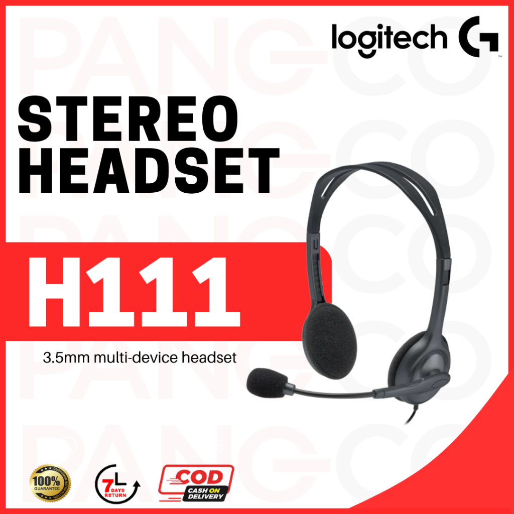 Logitech h111 stereo headset with noise cancelling mic deals