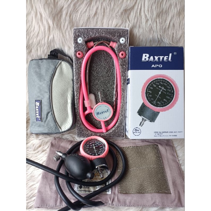 Baxtel APG PINK Ring Aneroid BP/PINK DELUXE Stethoscope | Shopee ...