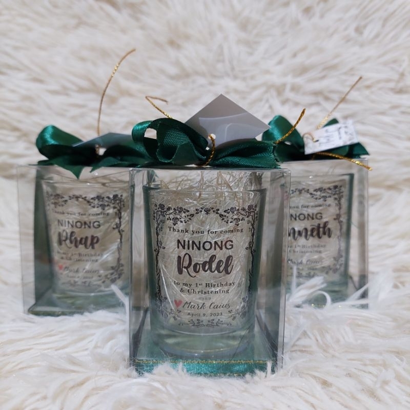 Shotglass Souvenir Personalized Set Wedding Birthday Baptism Debut Free ...