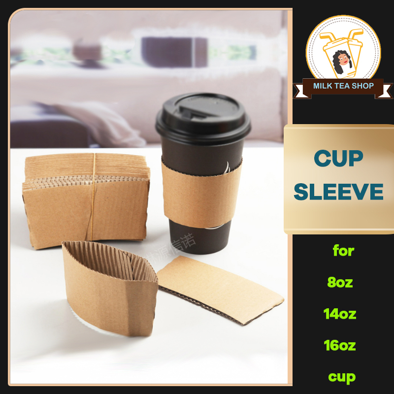 Kraft Paper Cups Sleeve Paper Cups Coffee Cups Milk Tea Cups 8oz/12oz ...