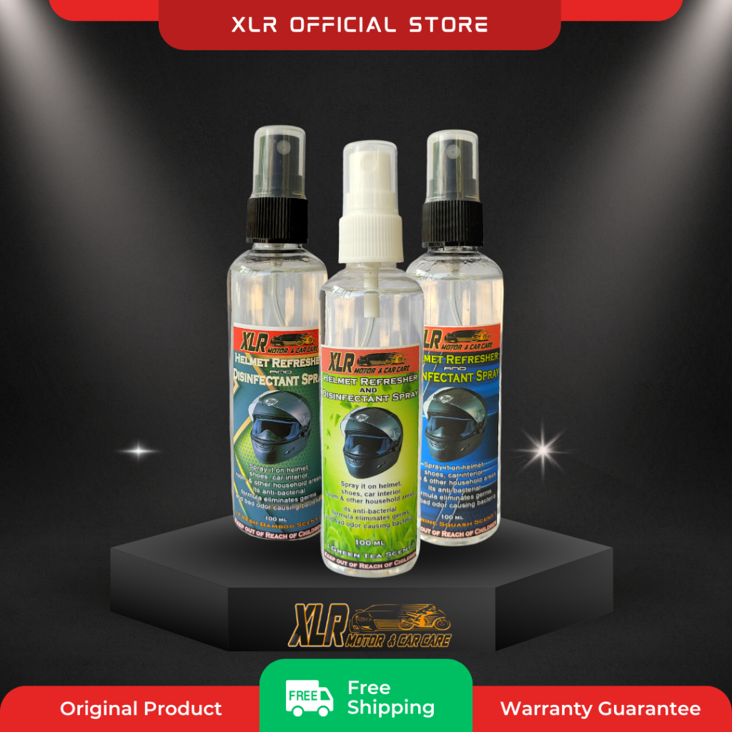 Helmet Refresher and disinfectant spray deodorizer anti odor cleaner