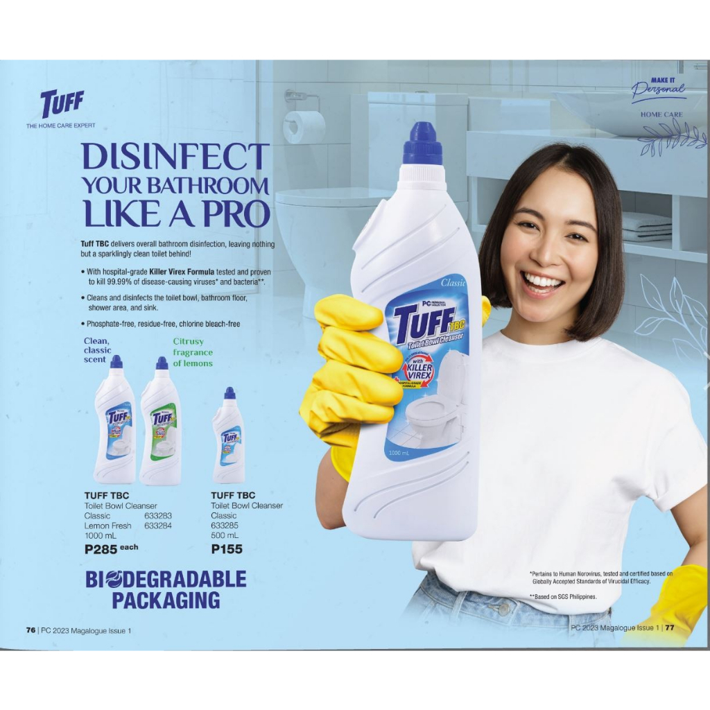 Tuff Toilet Bowl Cleaner Classic 1000 ML Shopee Philippines