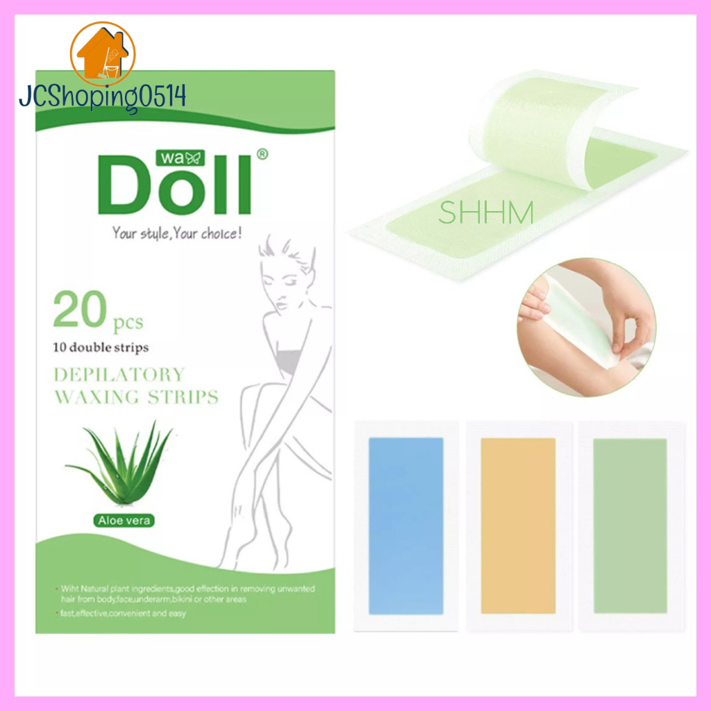shhm 20Pcs/Set Depilatory Cartine Wax Strips For Hair Removal Wax Paper