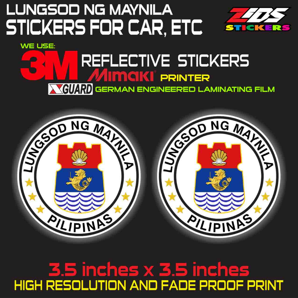 lungsod ng maynila logo souvenir 3M reflective printed laminated ...