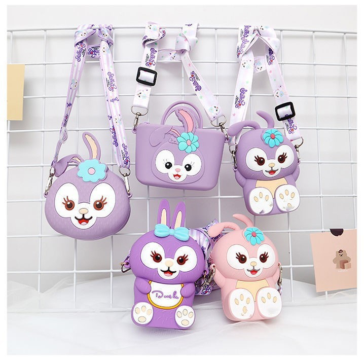 SIM Kids Girl Stella Lou Silicone Bag Crossbody Messenger Bag Coin ...