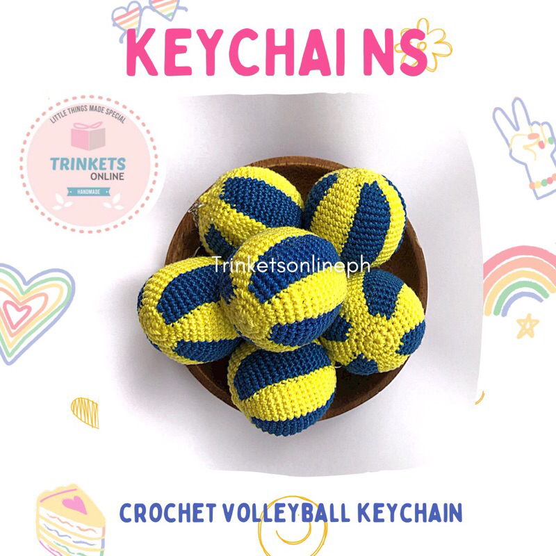 Mikasa Crochet Volleyball Keychain Handmade Shopee Philippines