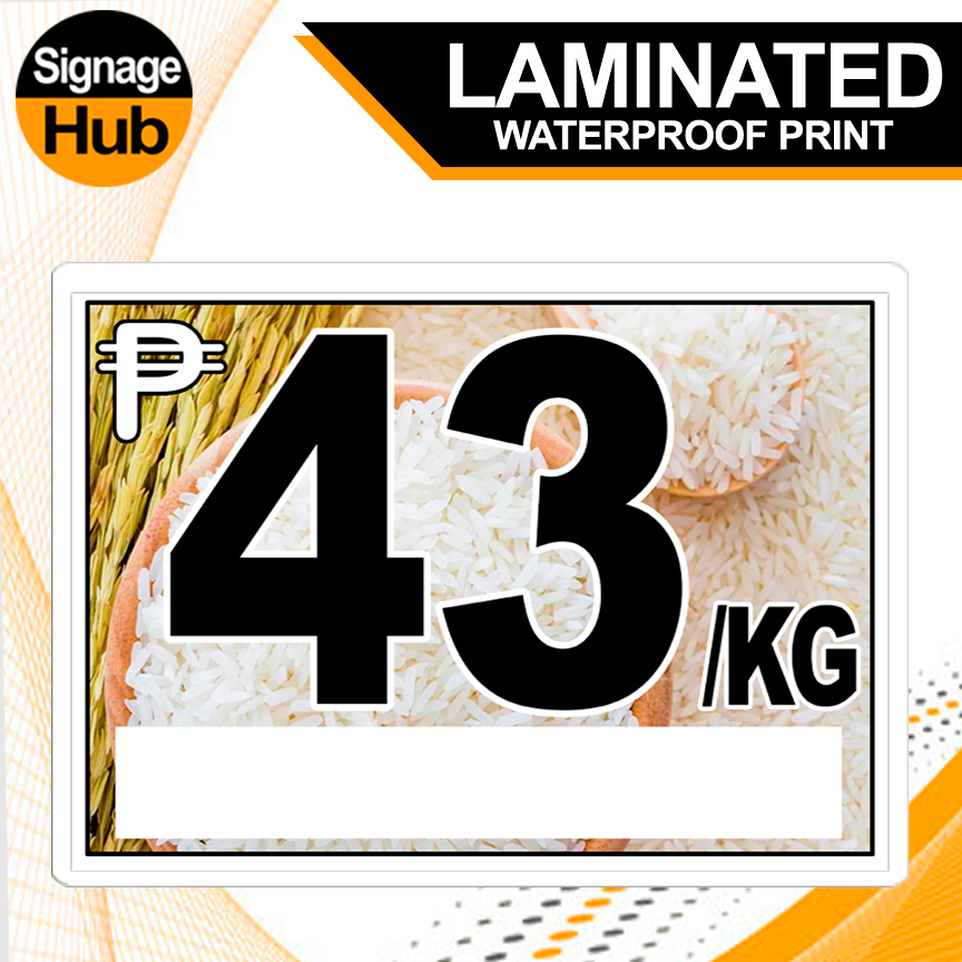 BIGASAN Signs | Laminated Signage | A4 ( 8