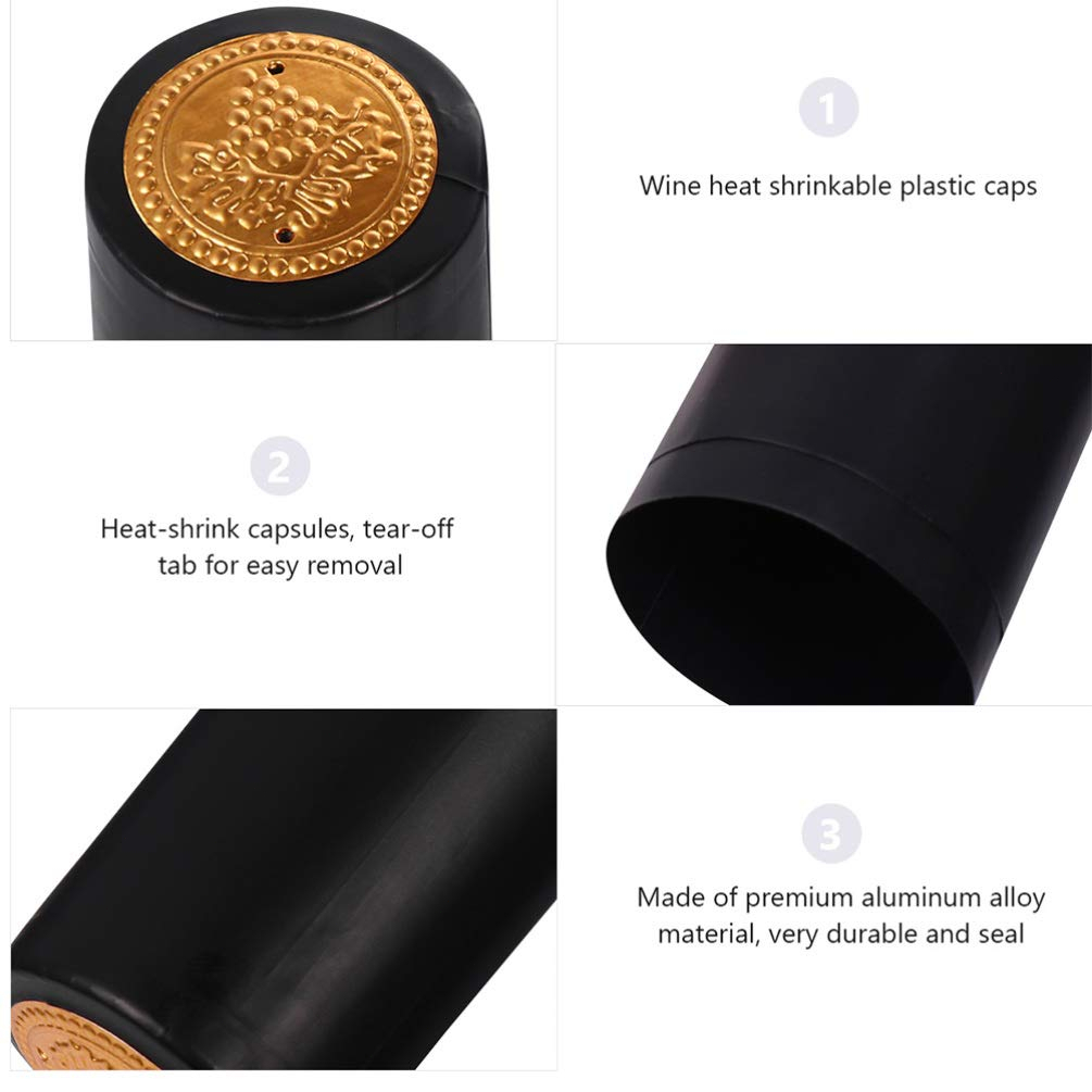 100pcs PVC Heat Shrink Capsules 32mm Wine Bottle Seal Cap Shrink Wrap ...