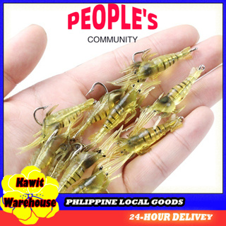 10PCS Isca Artificial Soft Shrimp Lure Worm For Fishing Bait 1.3g