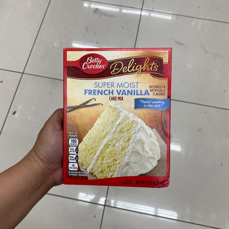 Betty Crocker Delights Super Moist French Vanilla Cake Mix 432g Shopee Philippines