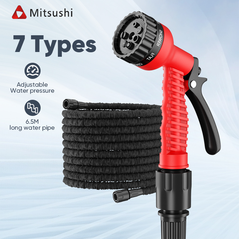 Mitsushi 25100FT Hose Spray Water Gun Telescopic Spring Hose