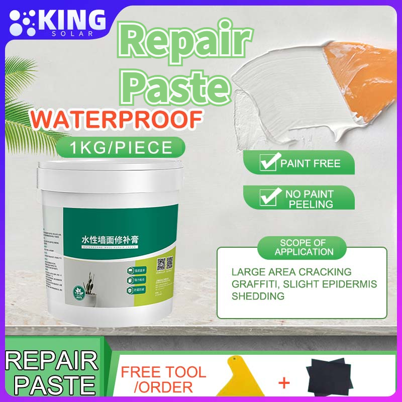 1KG/Bucket Wall Crack Repair Cream White Latex Paint Wall Repair Paste ...