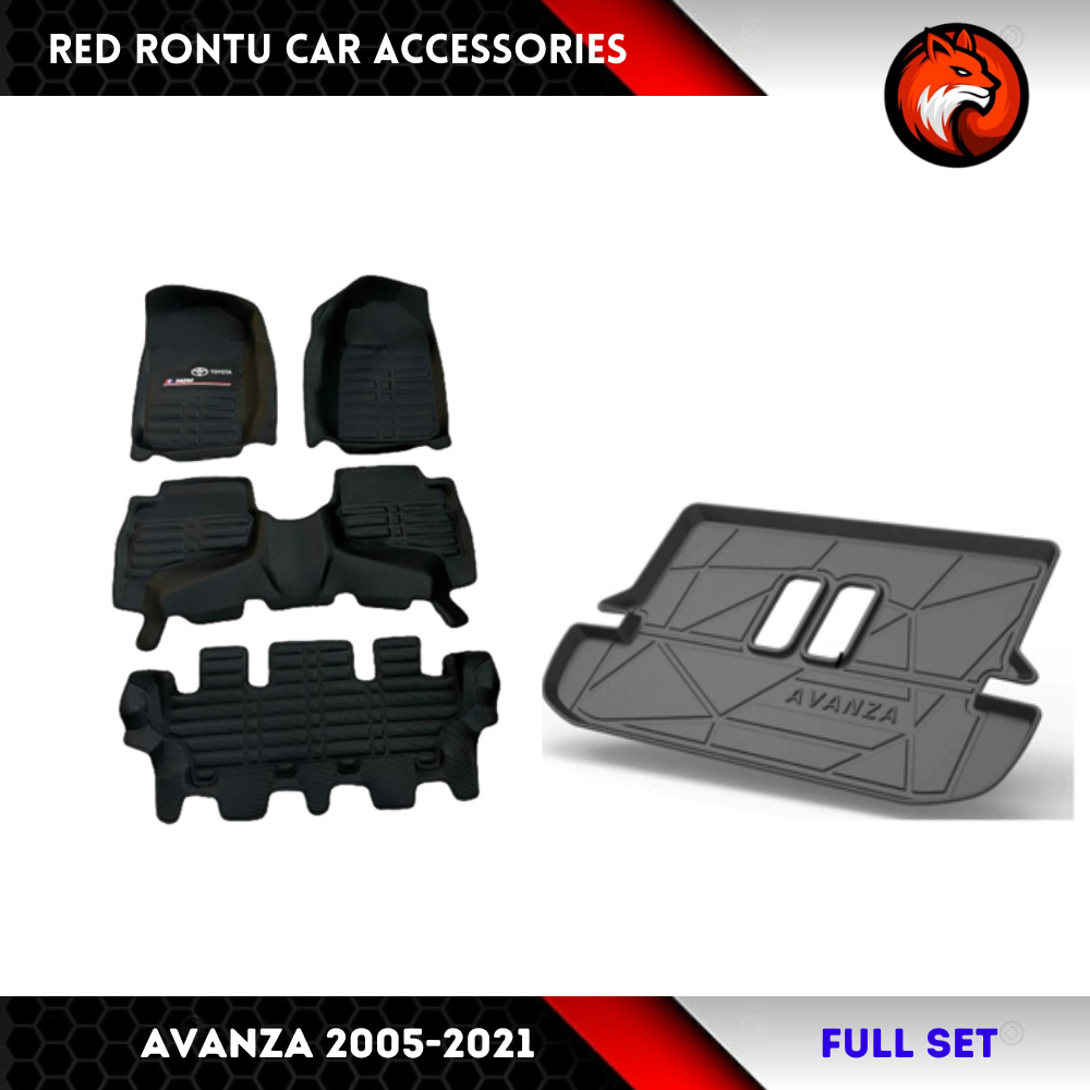 Full Car Matting Set Toyota Avanza 20122021 Premium Diamond Deep Dish