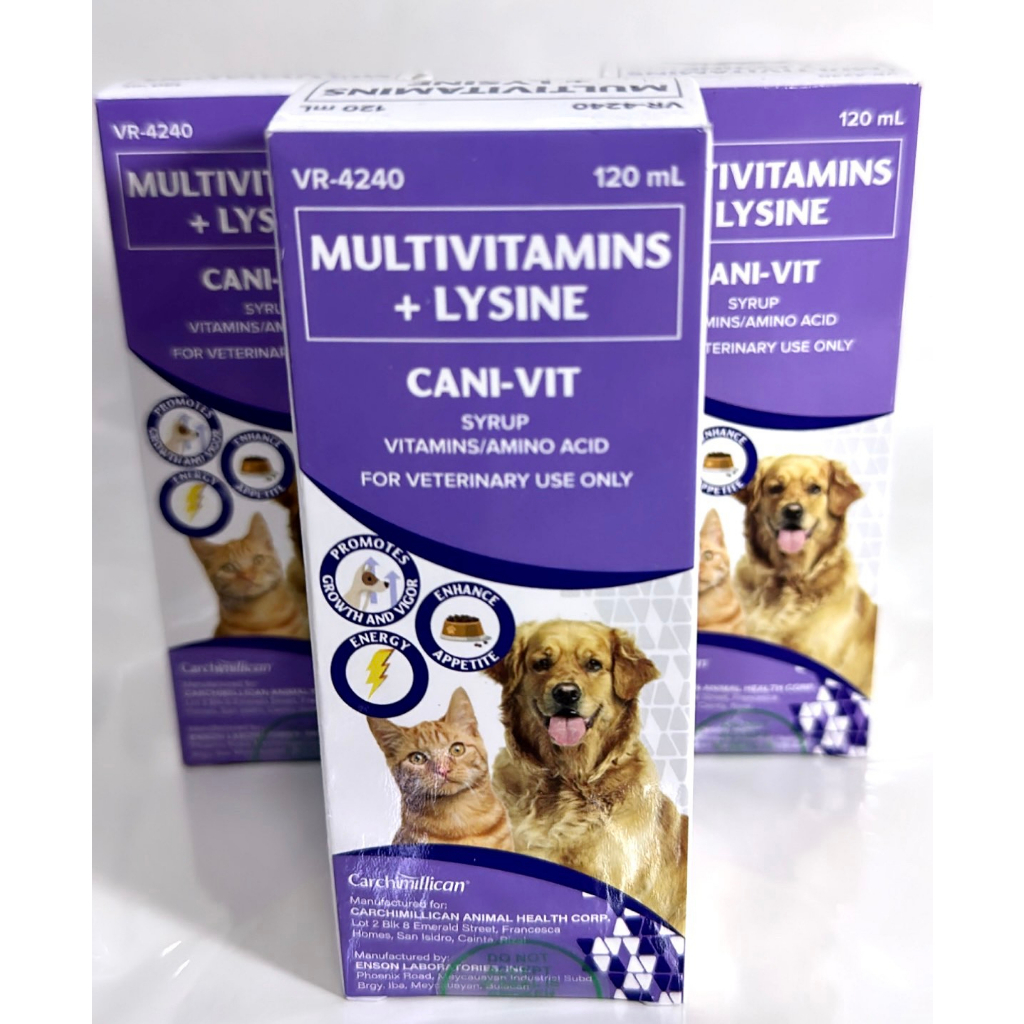 120ml CANIVIT Multivitamins + Lysine Syrup (for Pets) Shopee Philippines