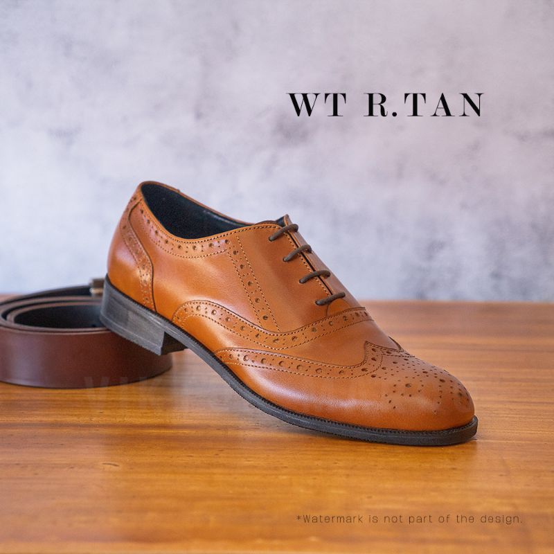 VIKTOR MARCO WINGTIP Cowhide Leather Dress Formal Shoes Men Cemented