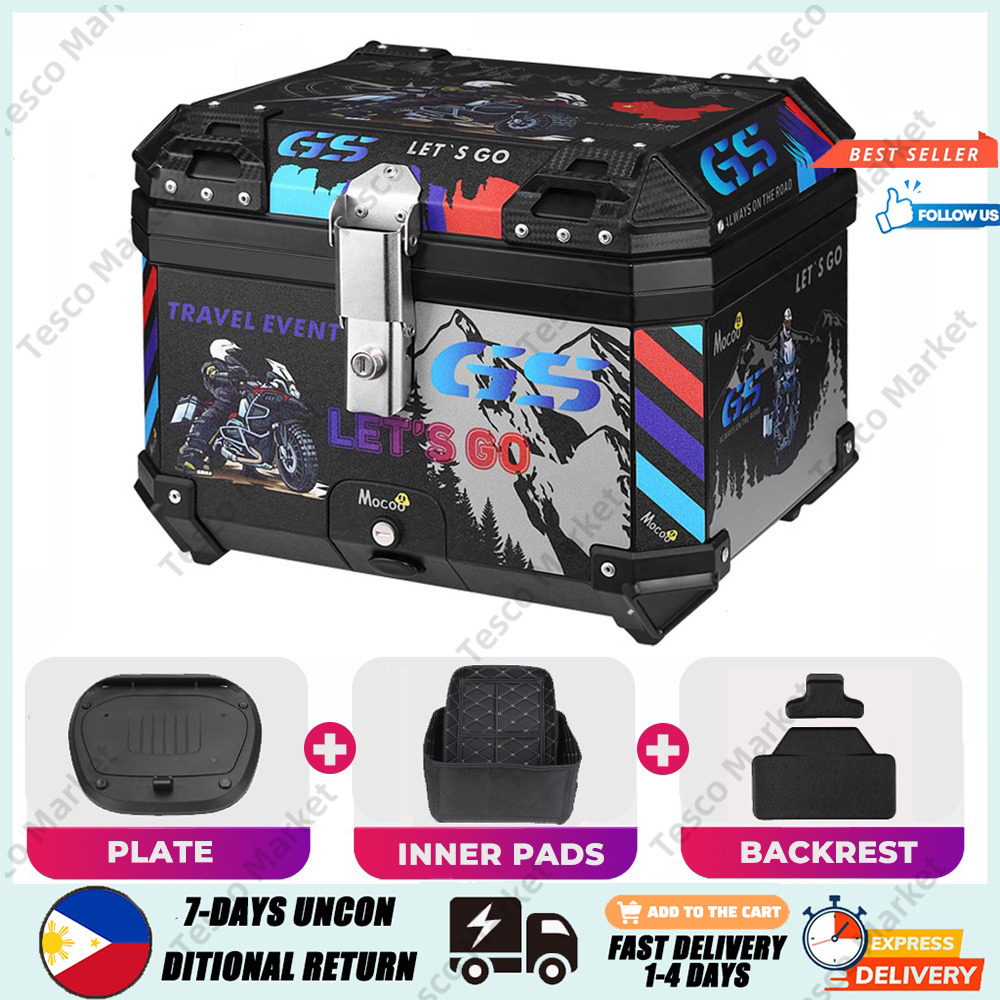 Waterproof Motorcycle Box 45L/57L Top Box For Motorcycle Large Capacity ...