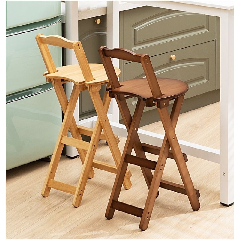 Local stock Household Space saving Folding Chair Kitchen High Stool