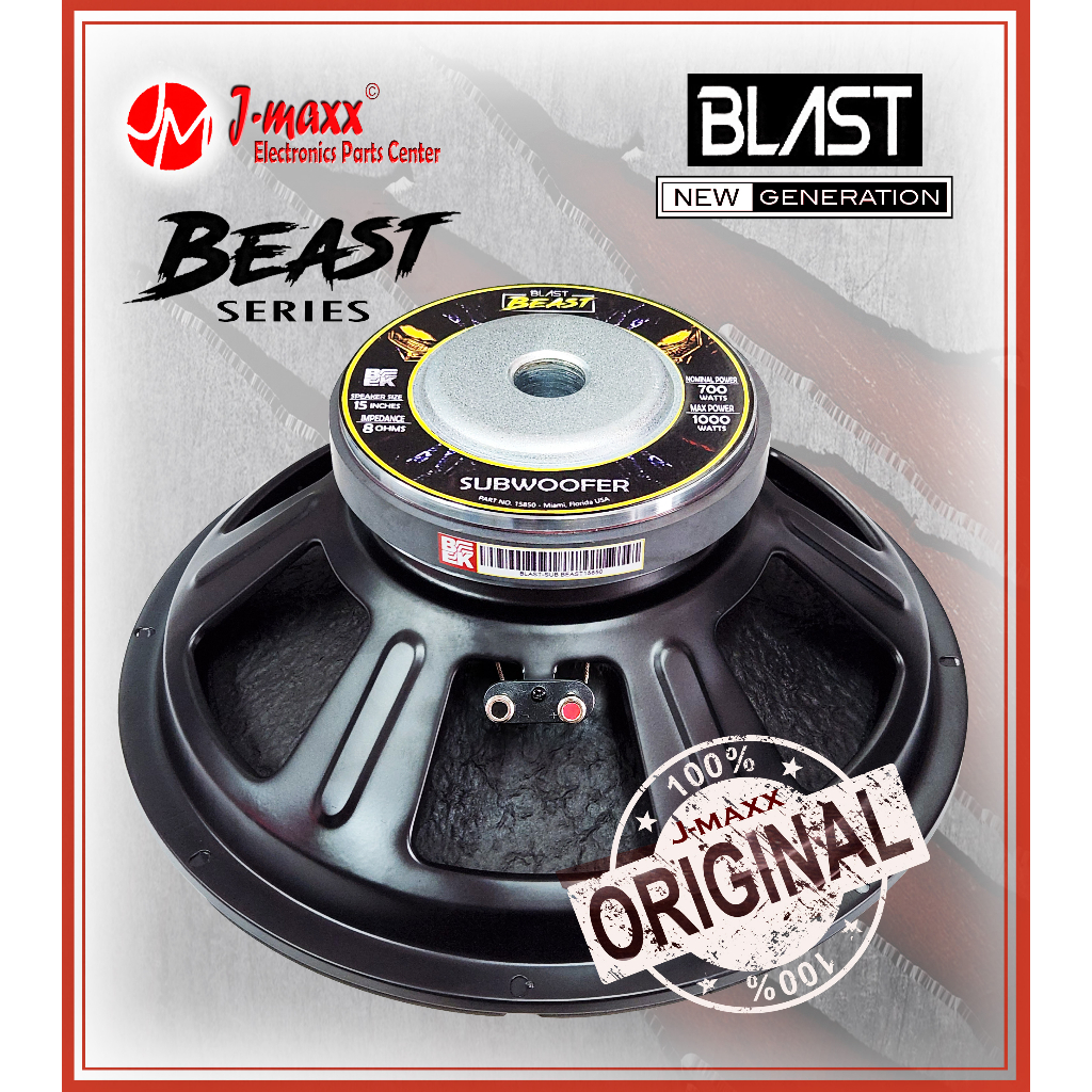 BLAST NEW GENERATION - BEAST Series Subwoofer Speaker 15 inches 700W to ...