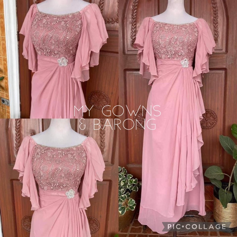 BLUSH PINK PRINCIPAL SPONSOR / MOTHER / NINANG GOWN Shopee Philippines