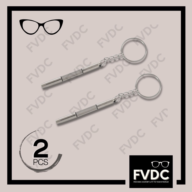2pcs Keychain eyeglasses screwdriver keychain, 3 in 1 Eyeglass Sunglass