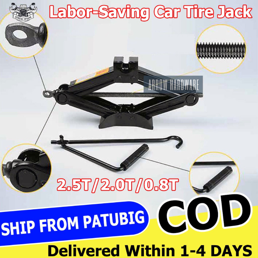 2T Auto Labor Saving Jack Small Car Tire Jack SUV Car Tool Set Scissor