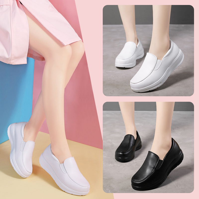 Nurse Shoes Casual Summer Hospital Shoes Light Thick Soled Heightening ...