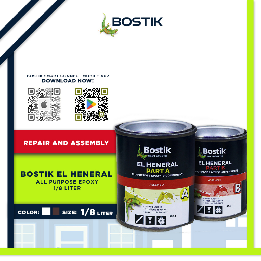 Bostik El Heneral AllPurpose Epoxy 1/8 liter (set) Bonding wood