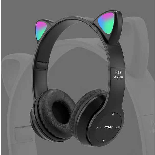 P47M or VIV23m [Good Quality] Bluetooth Headphones w/ Cat ears Headset