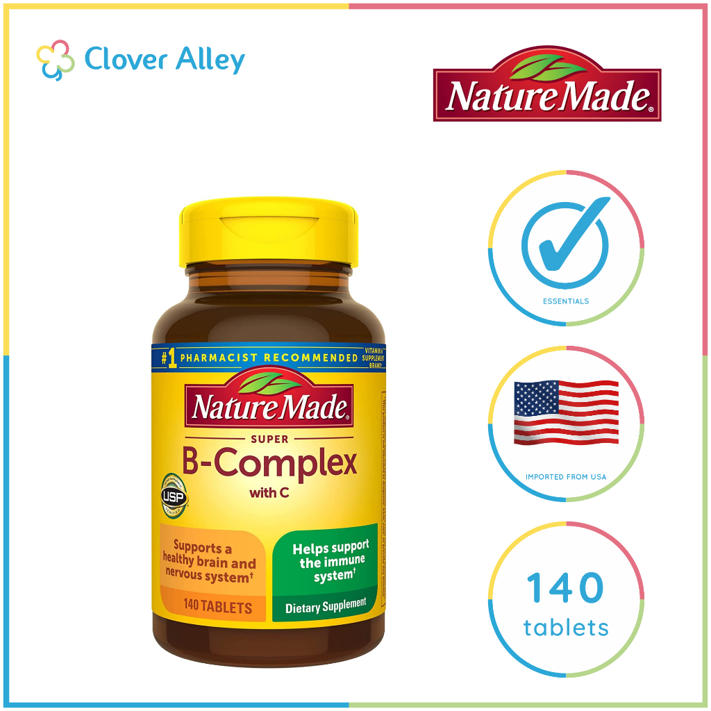 Nature Made Super B Complex with Vitamin C and Folic Acid, 140 tablets