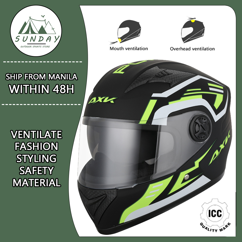 AXK Motorcycle Helmet With Icc Sticker Brand New Double Lens Design Full Face road racing helmet