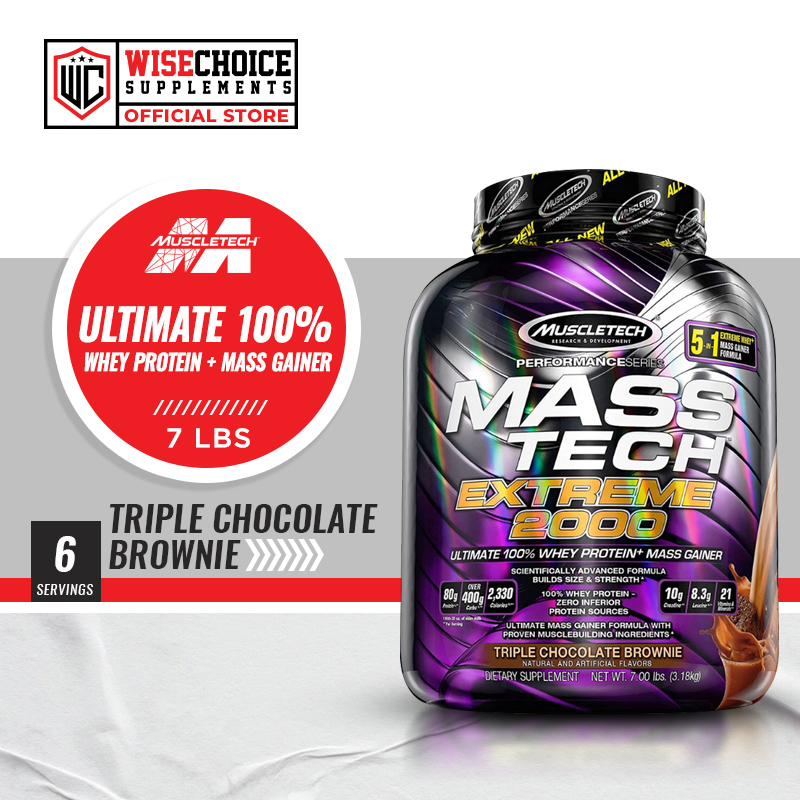 MUSCLETECH MASSTECH EXTREME 2000 7LBS TRIPLE CHOCOLATE BROWNIE(NOTE ...