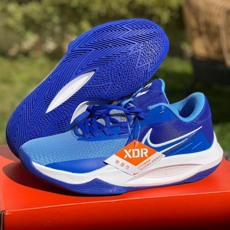 Precision 6 Blue White Sports Basketball Shoes For Men OEM Quality With