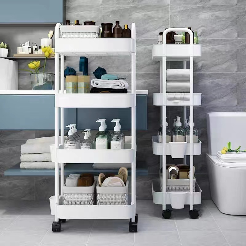 4-layer Bathroom Trolley Cart Organizer Bath Rack Kitchen Organizer ...