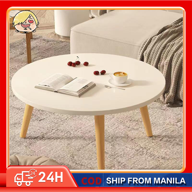 Simple coffee table living table sofa side table wooden 40*40*31cm ...