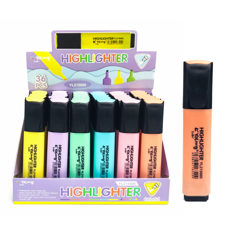 6 Colors/Set Highlighter Pen/Text Marker Highlighter Marker Pen Macaron