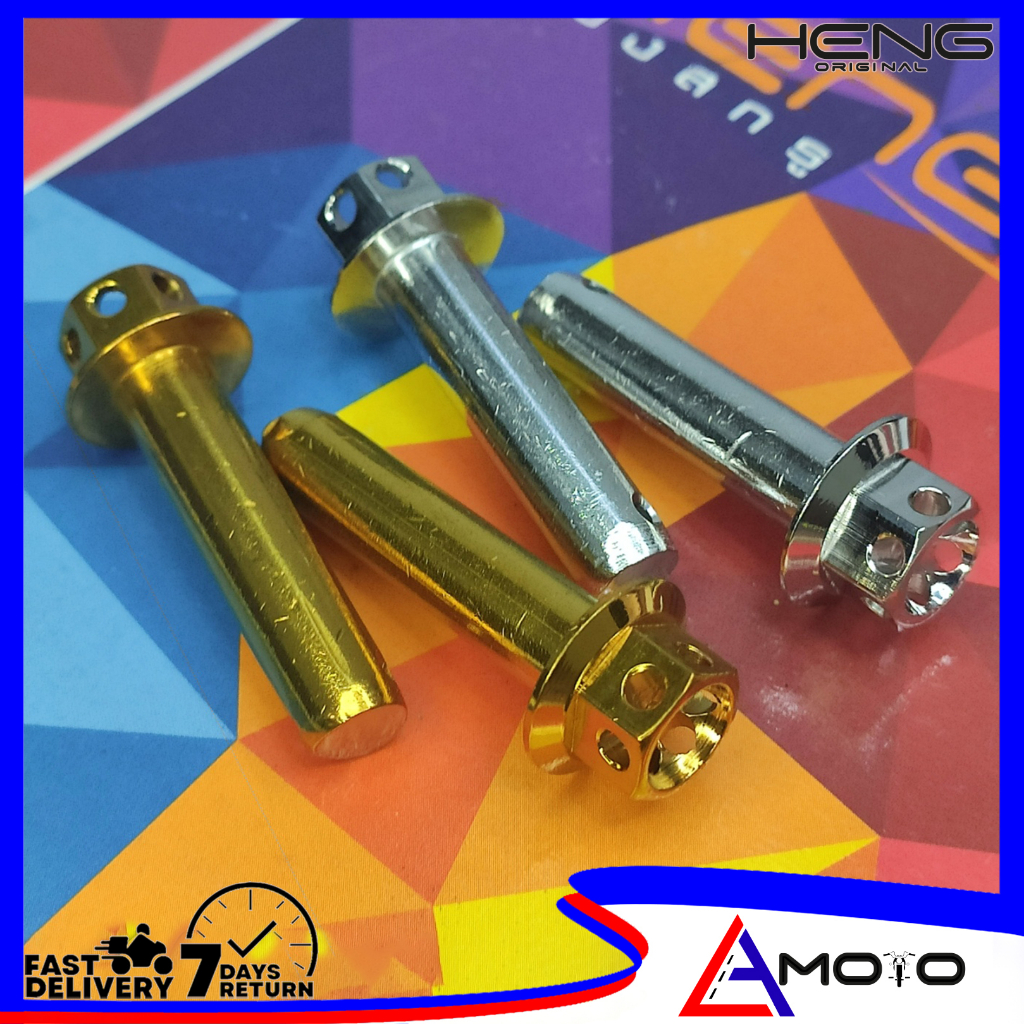 (PAIR) HENG STAINLESS FOOT REST PIN YAMAHA MIO / RAIDER / CLICK / BEAT