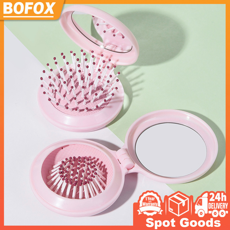 Folding Comb With Mini Compact Makeup Mirror Makeup Comb Airbag Comb ...