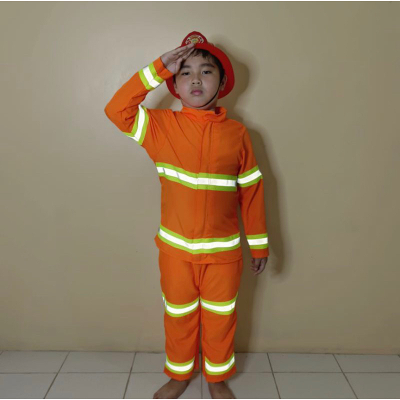 Fireman Role Uniform for Children Firefighter | Shopee Philippines