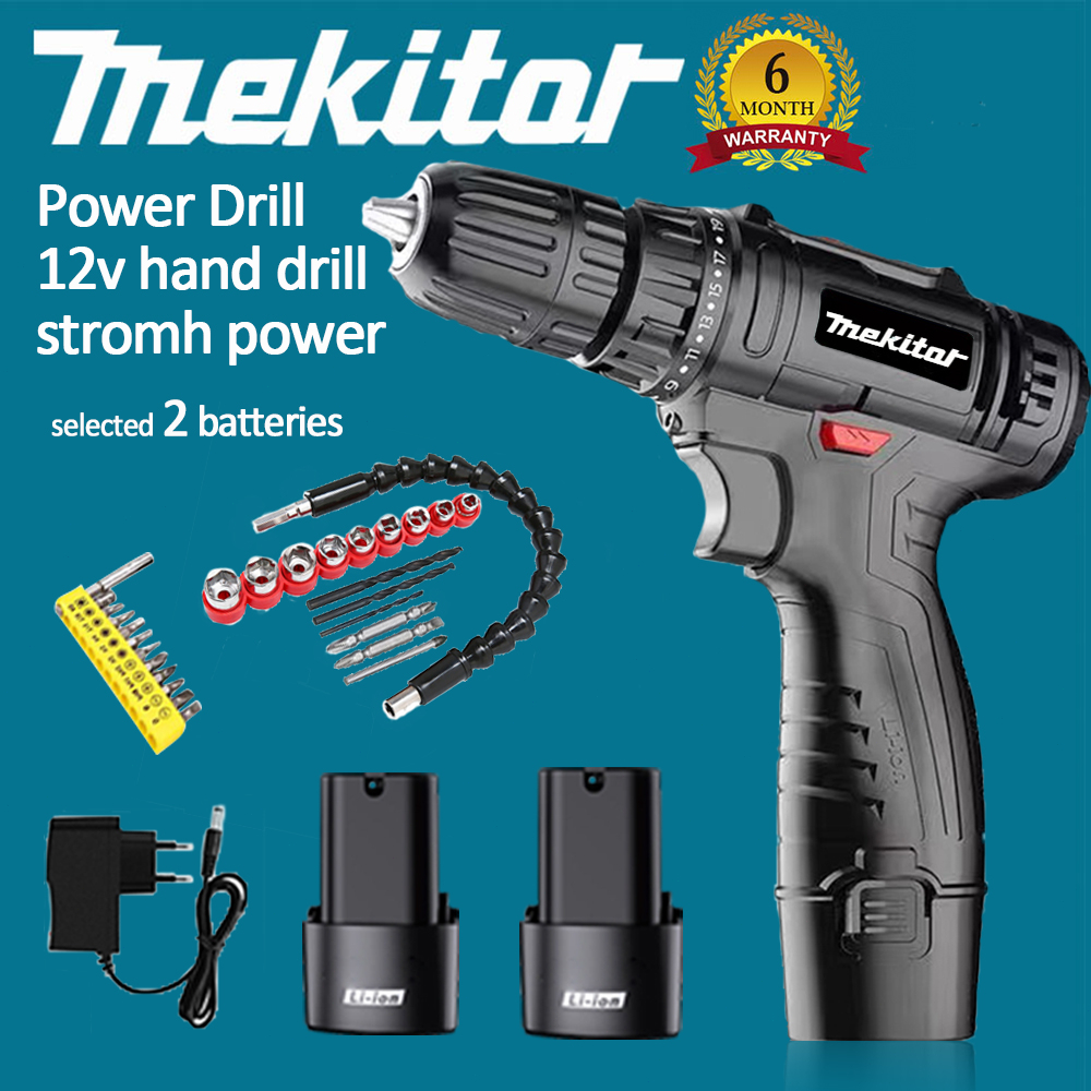 Mekitor cordless drill electric screwdriver wireless portable ...