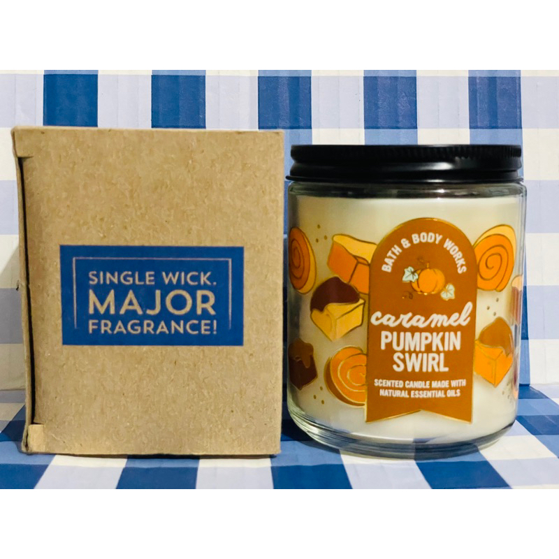 Caramel Pumpkin Swirl 1 wick candle Bath and Body Works Shopee Philippines