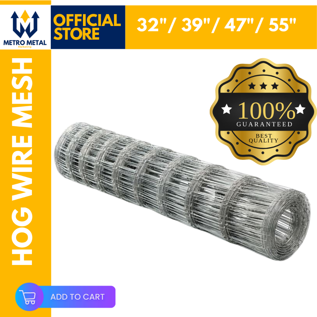 30 Meters | Galvanized Hog Wire Rolls 32